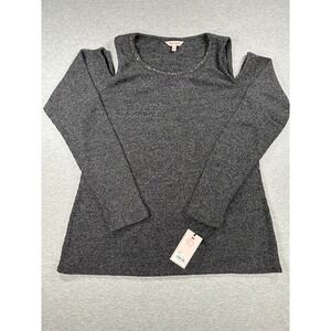 Juicy Couture cold shoulder long sleeve bing collar sweater NWT